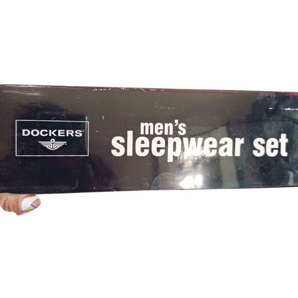 Dockers Mens Sleepwear Set Brushed Knit Top & Knit Lounge Pants Comfortable - Picture 3 of 4